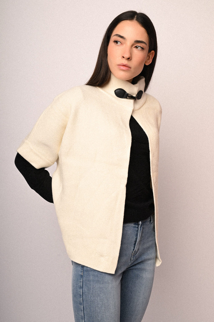 Frog high-collar cape
