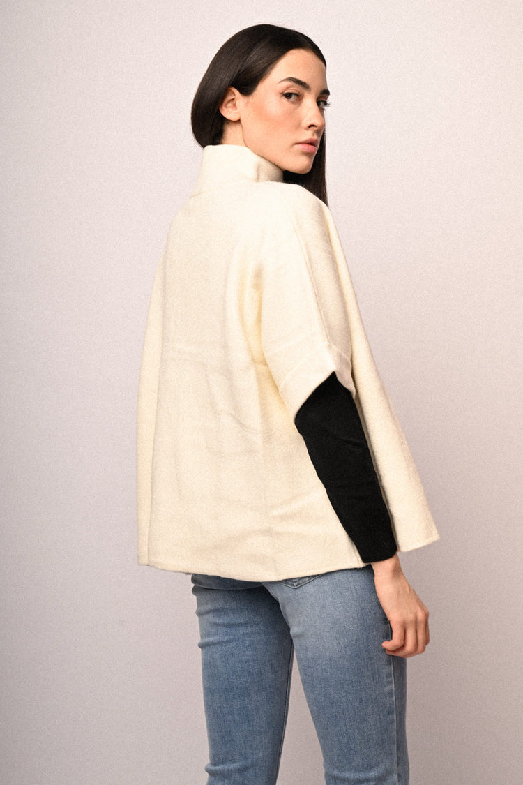 Frog high-collar cape