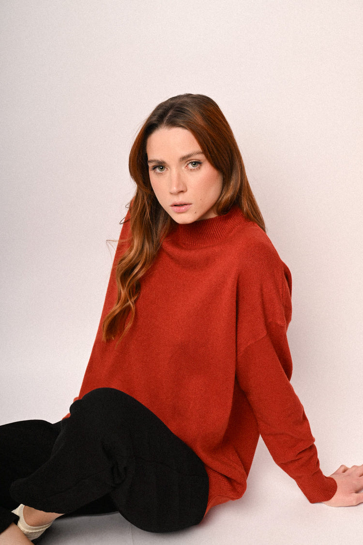 Oversized mock sweater