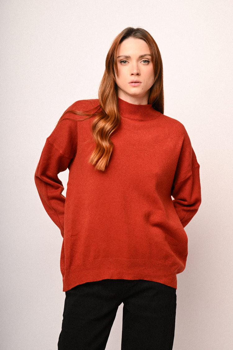 Oversized mock sweater