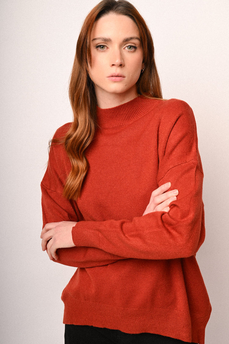 Oversized mock sweater