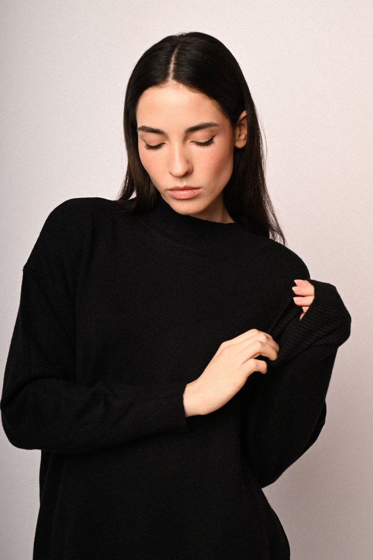 Oversized mock sweater