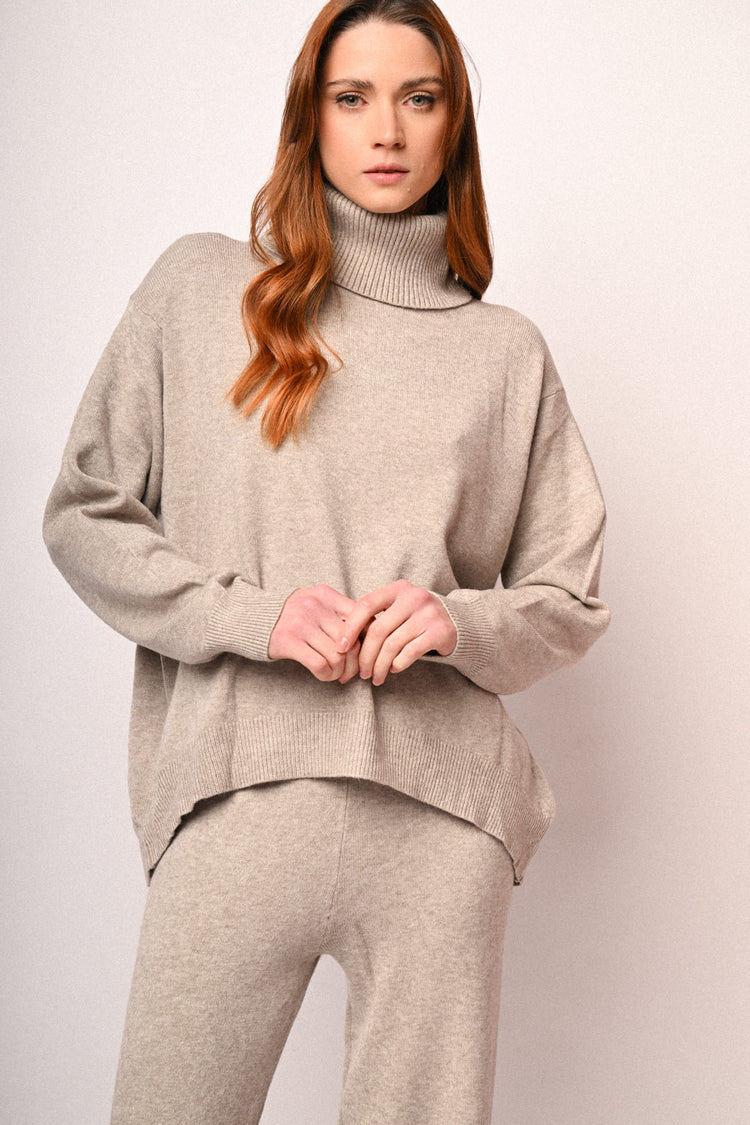 Oversized basic turtleneck