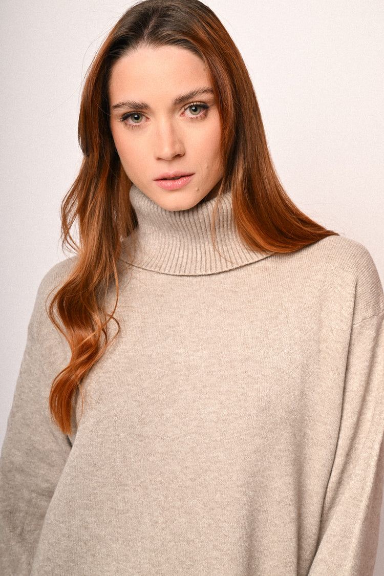 Oversized basic turtleneck