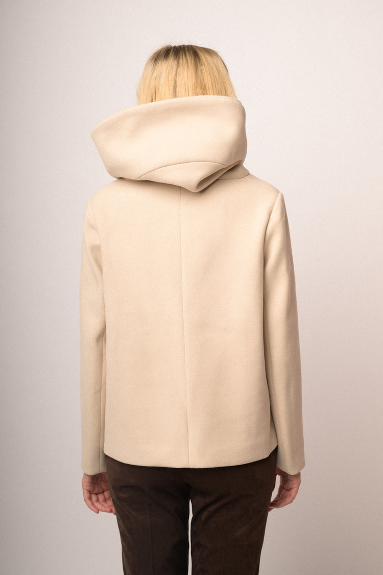 Cappotto misto lana doppiopetto corto