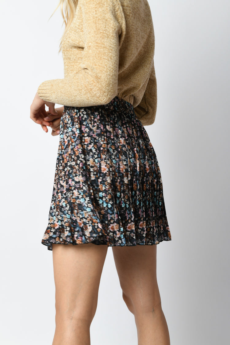 Micro floral print miniskirt