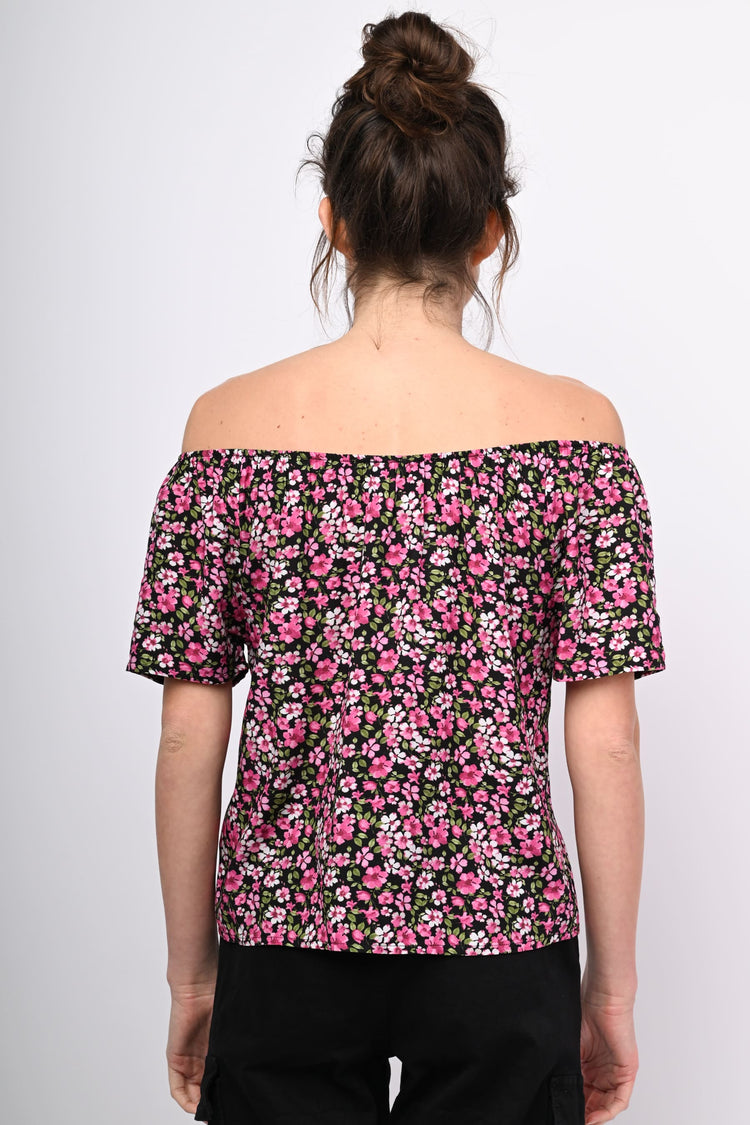 Micro floral print top
