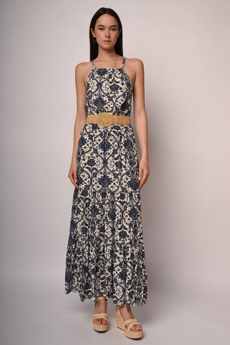 Ethnic print maxi dress