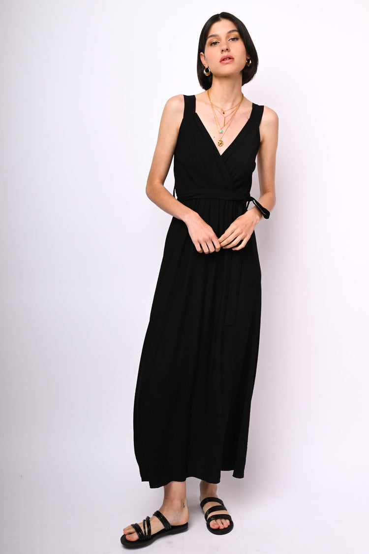 Viscose-bend long dress