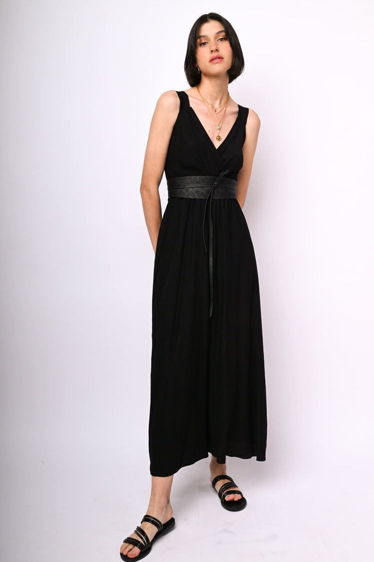 Viscose-bend long dress