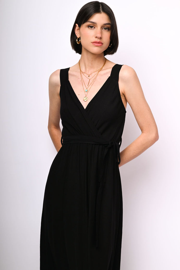 Viscose-bend long dress