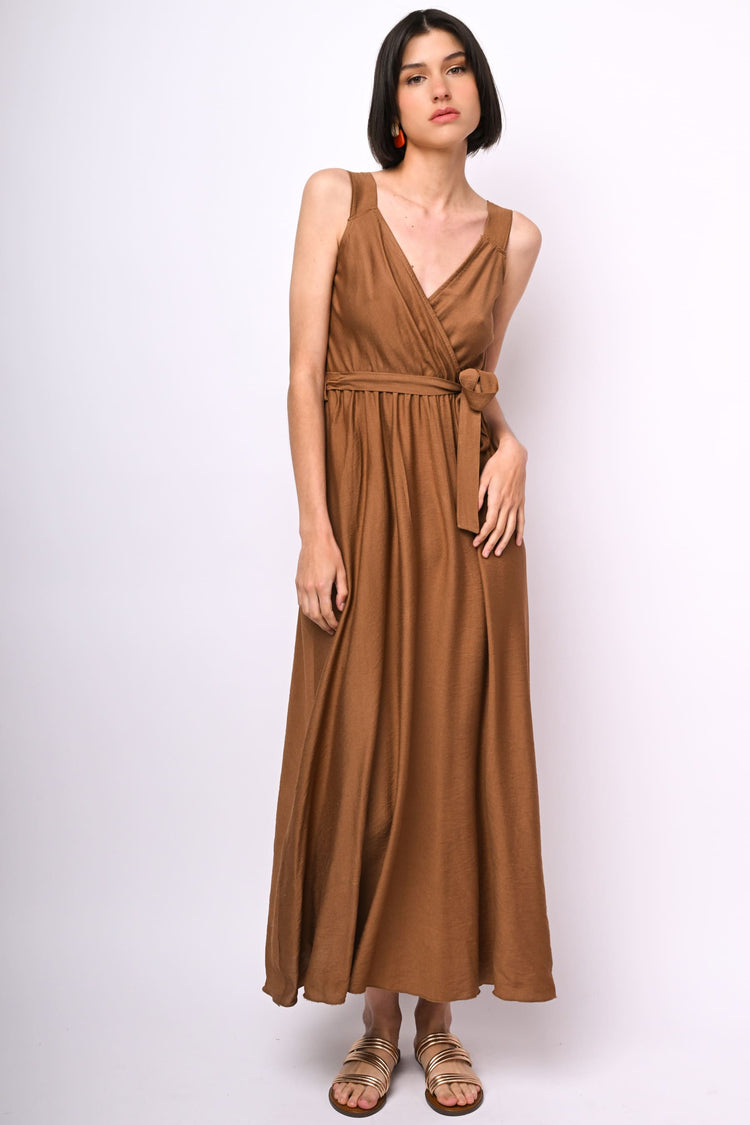 Viscose-bend long dress