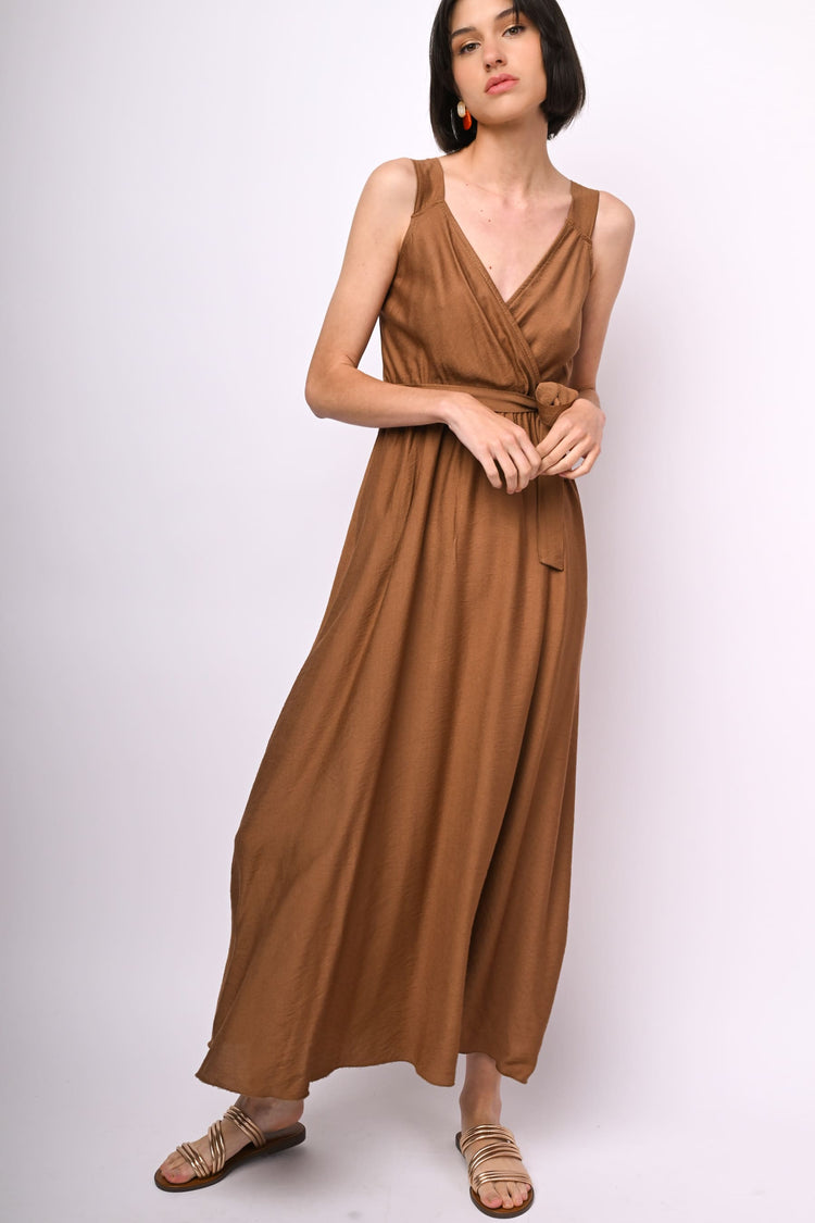 Viscose-bend long dress