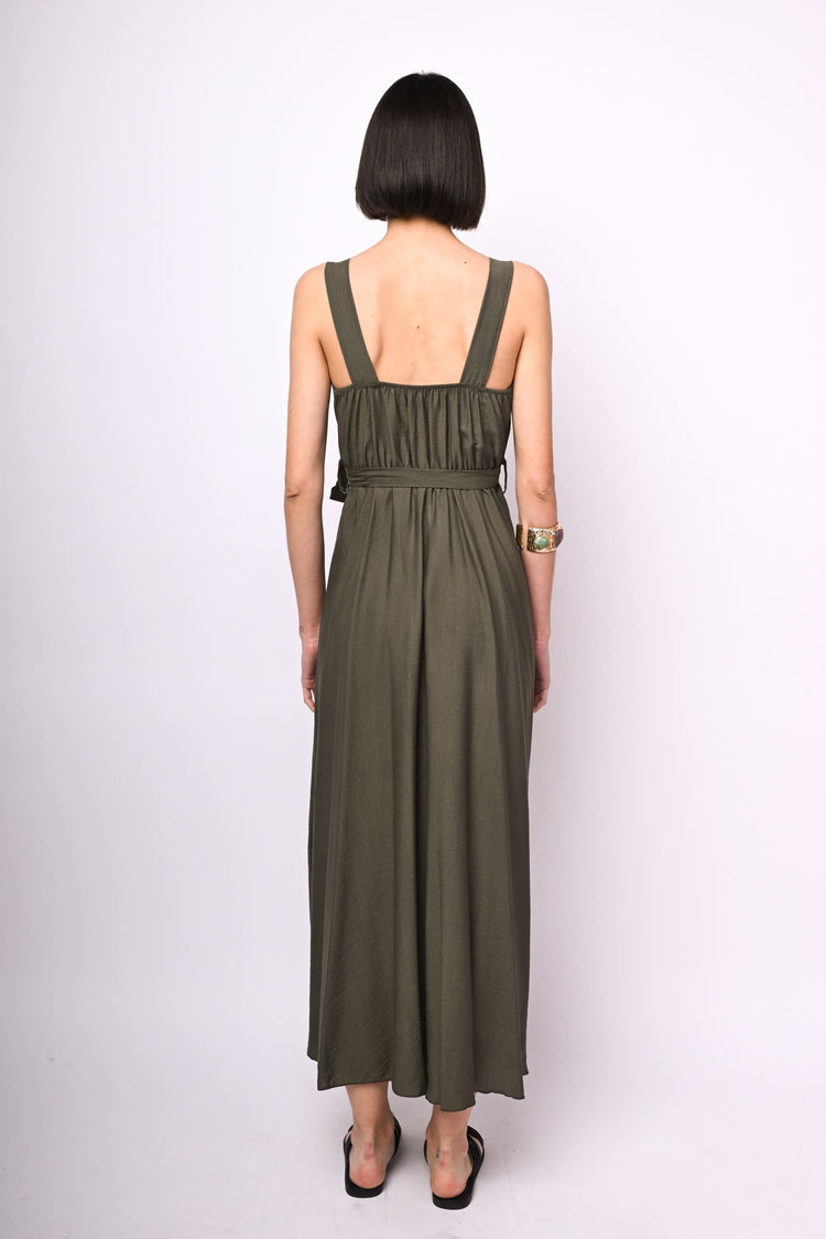 Viscose-bend long dress