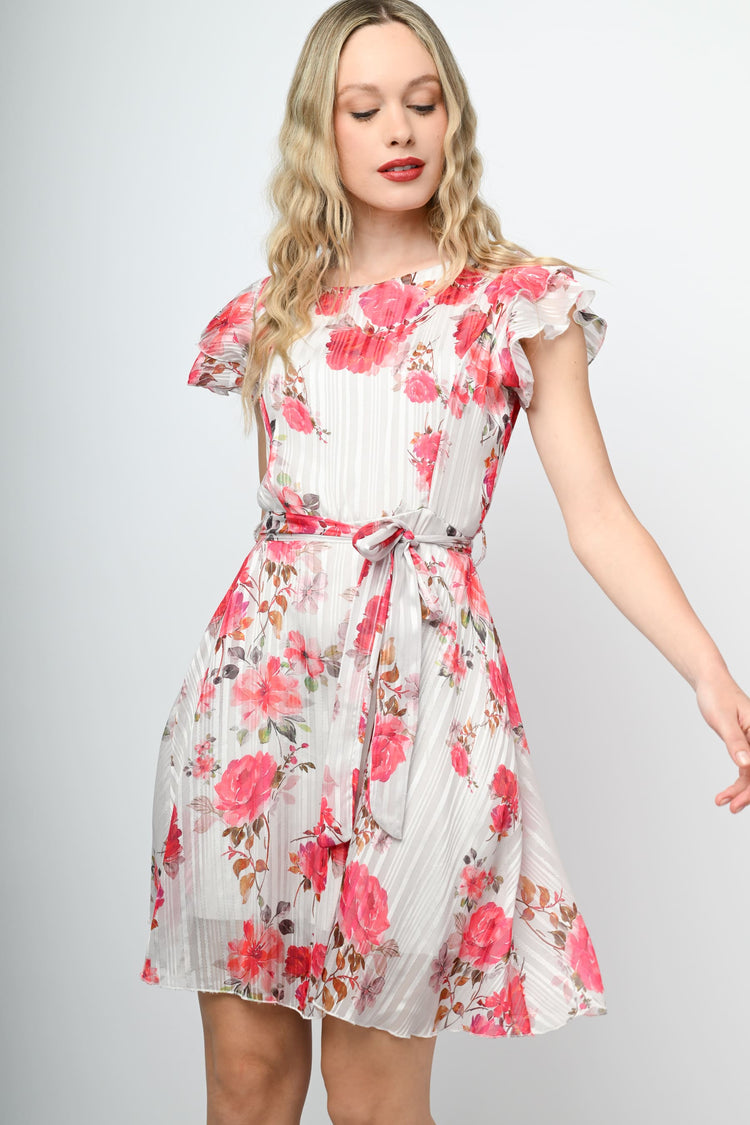 Floral print mini dress