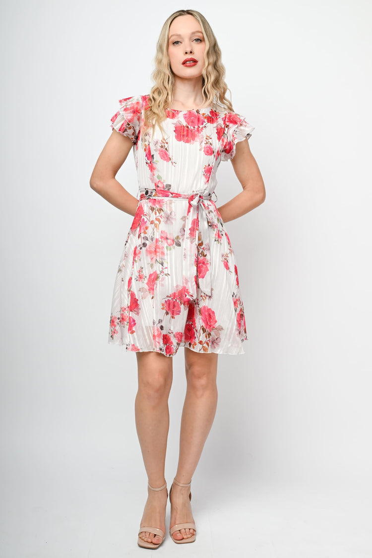 Floral print mini dress