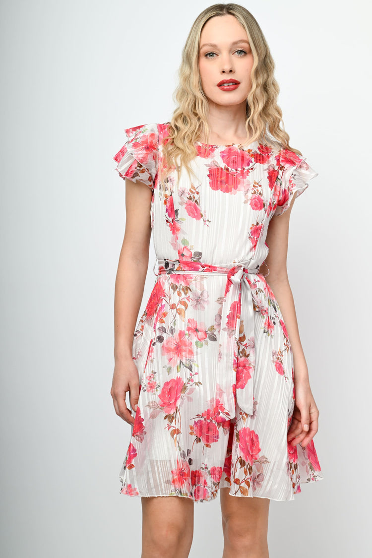 Floral print mini dress