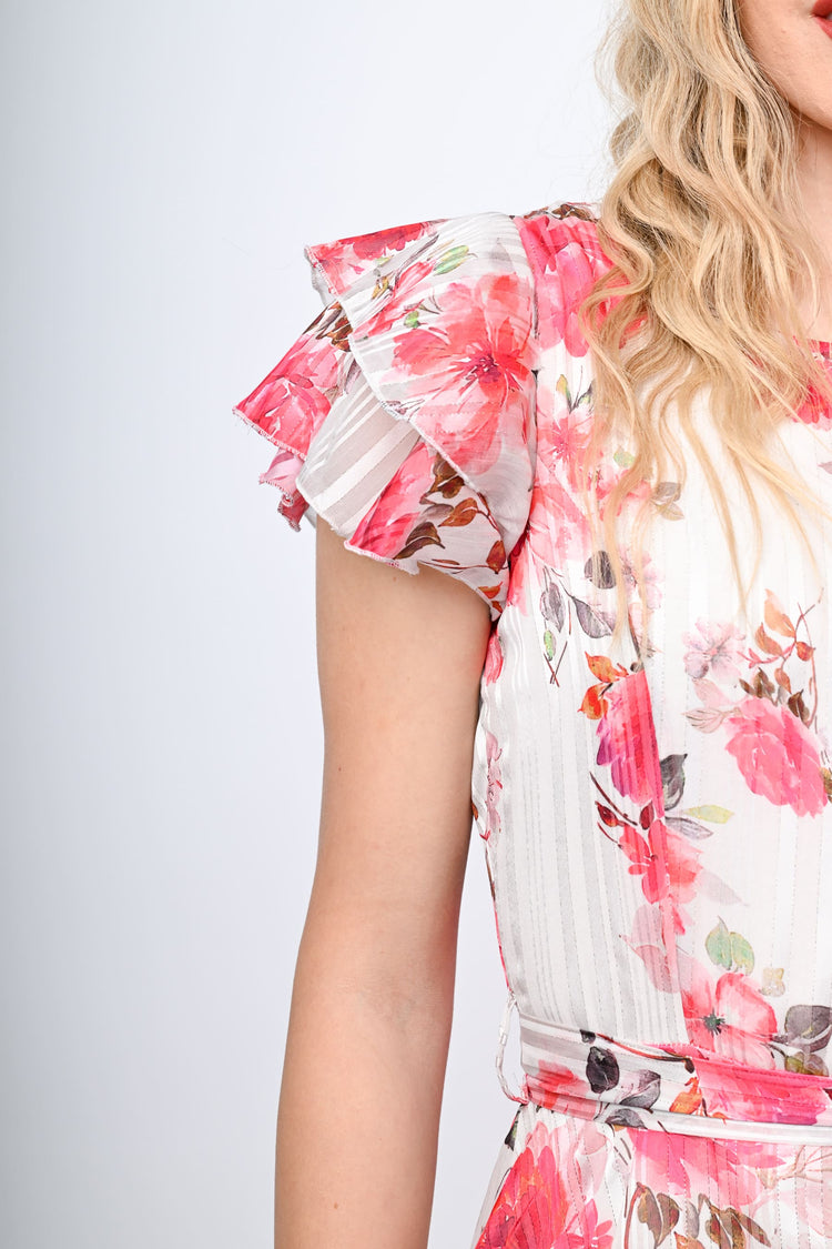 Floral print mini dress