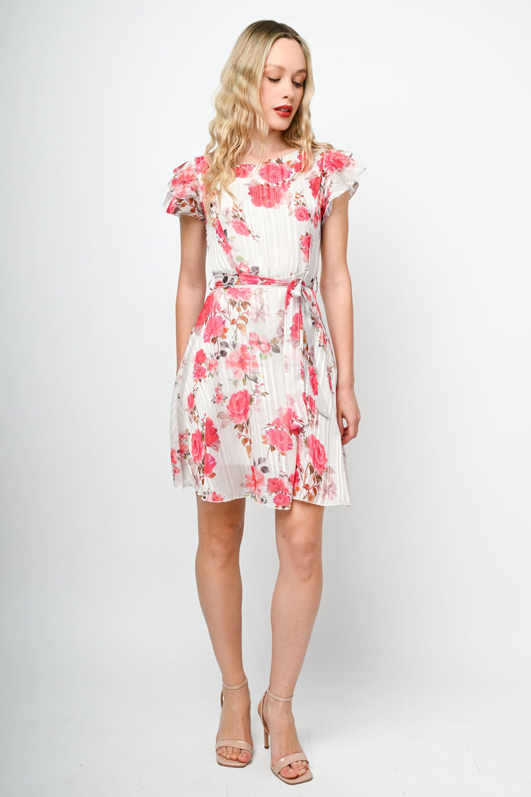 Floral print mini dress