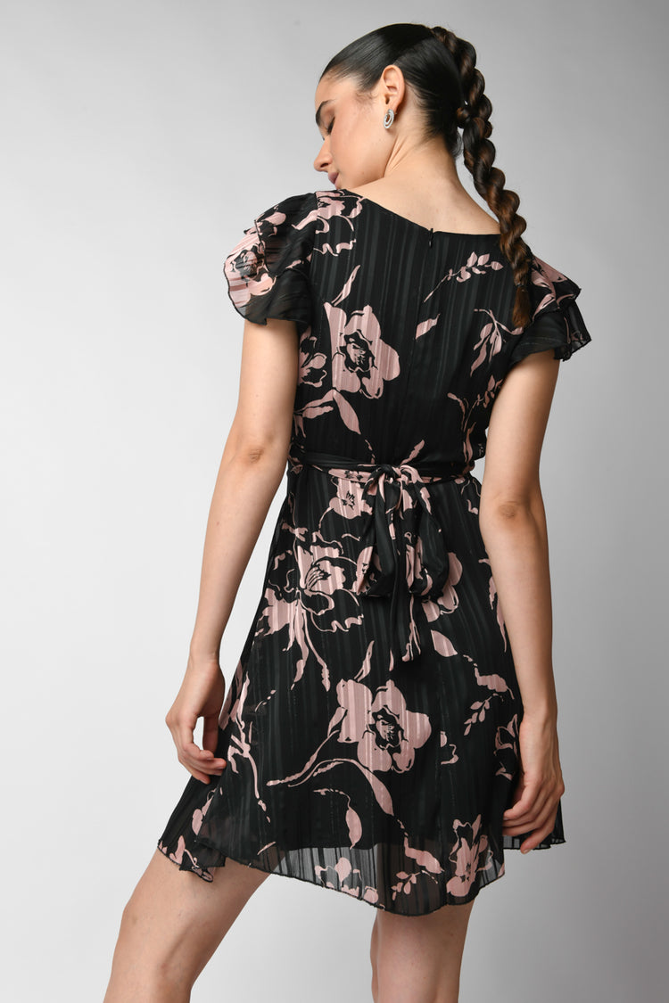 Floral print mini dress
