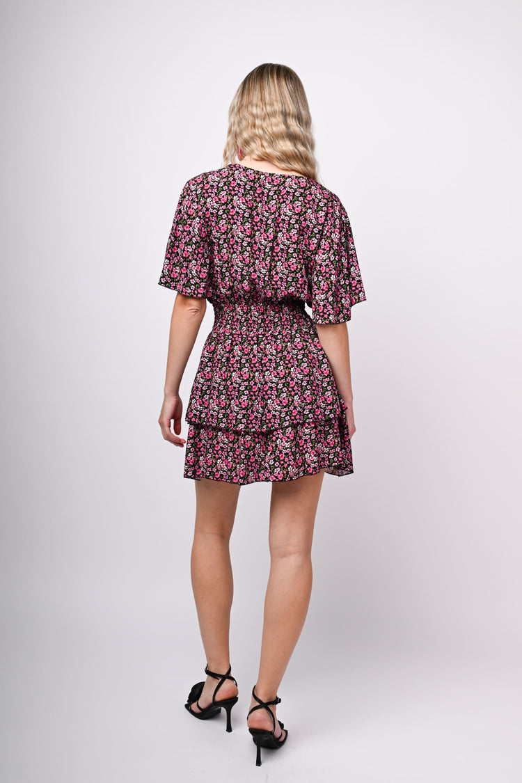 Floral print mini dress