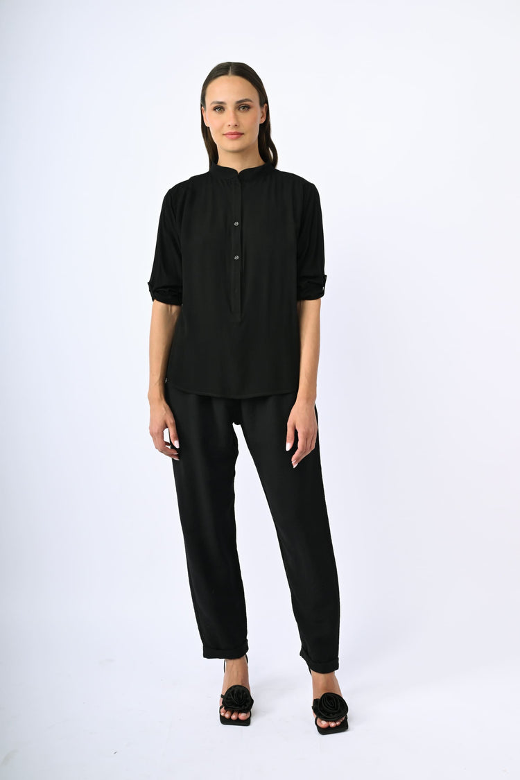 Viscose-blend jogger trousers