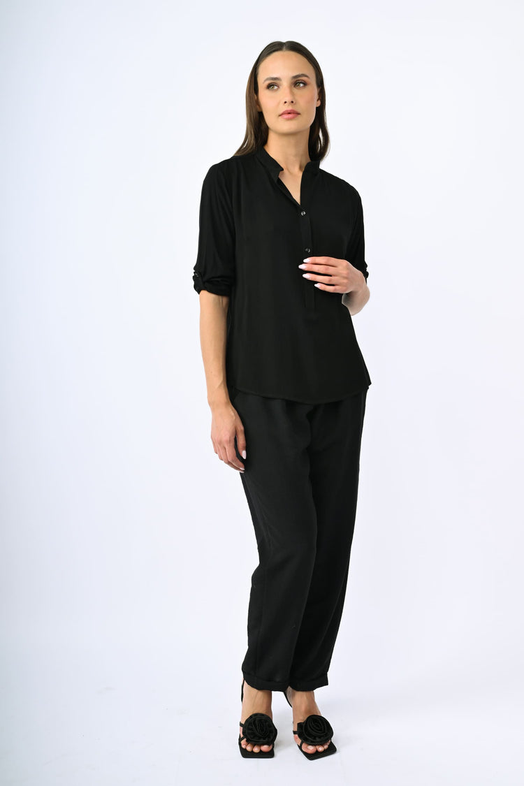 Viscose-blend jogger trousers