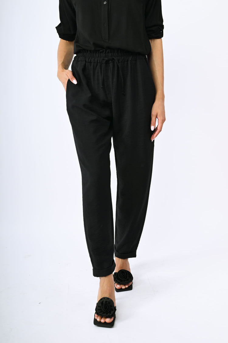 Viscose-blend jogger trousers