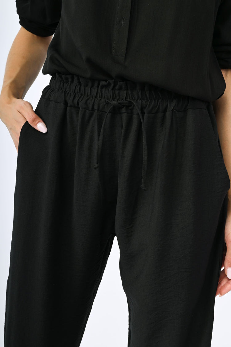 Viscose-blend jogger trousers