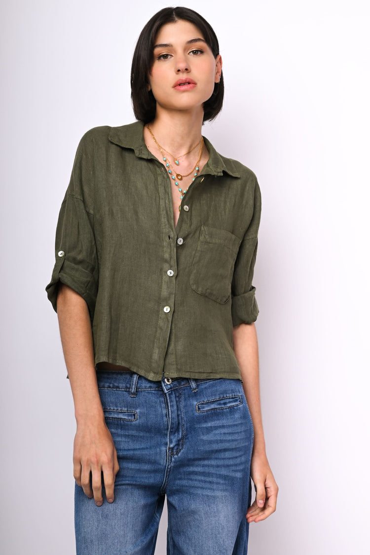 Linen short shirt