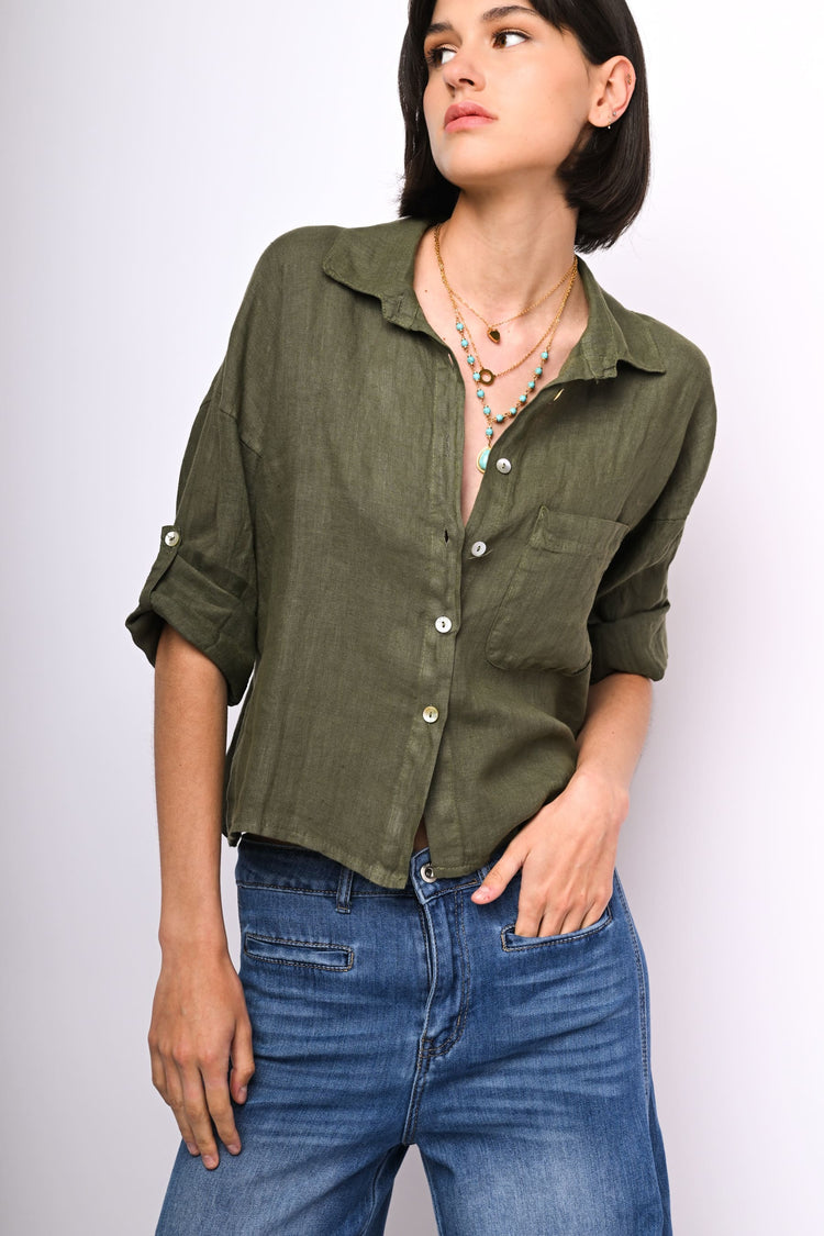 Linen short shirt