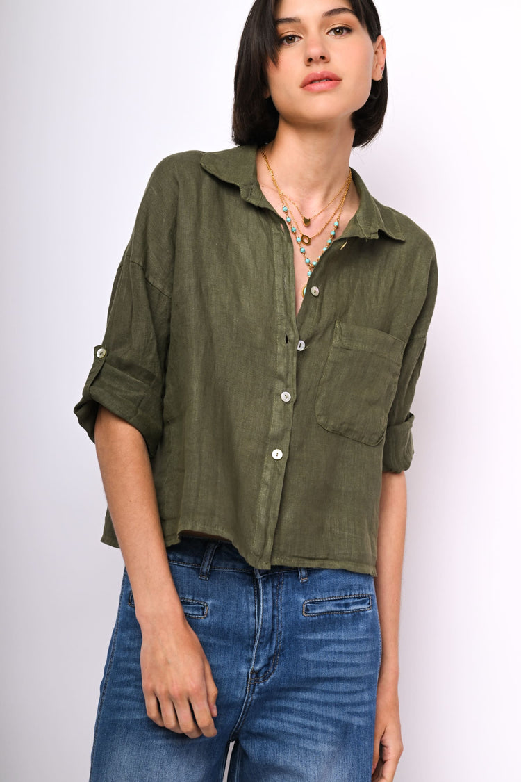 Linen short shirt
