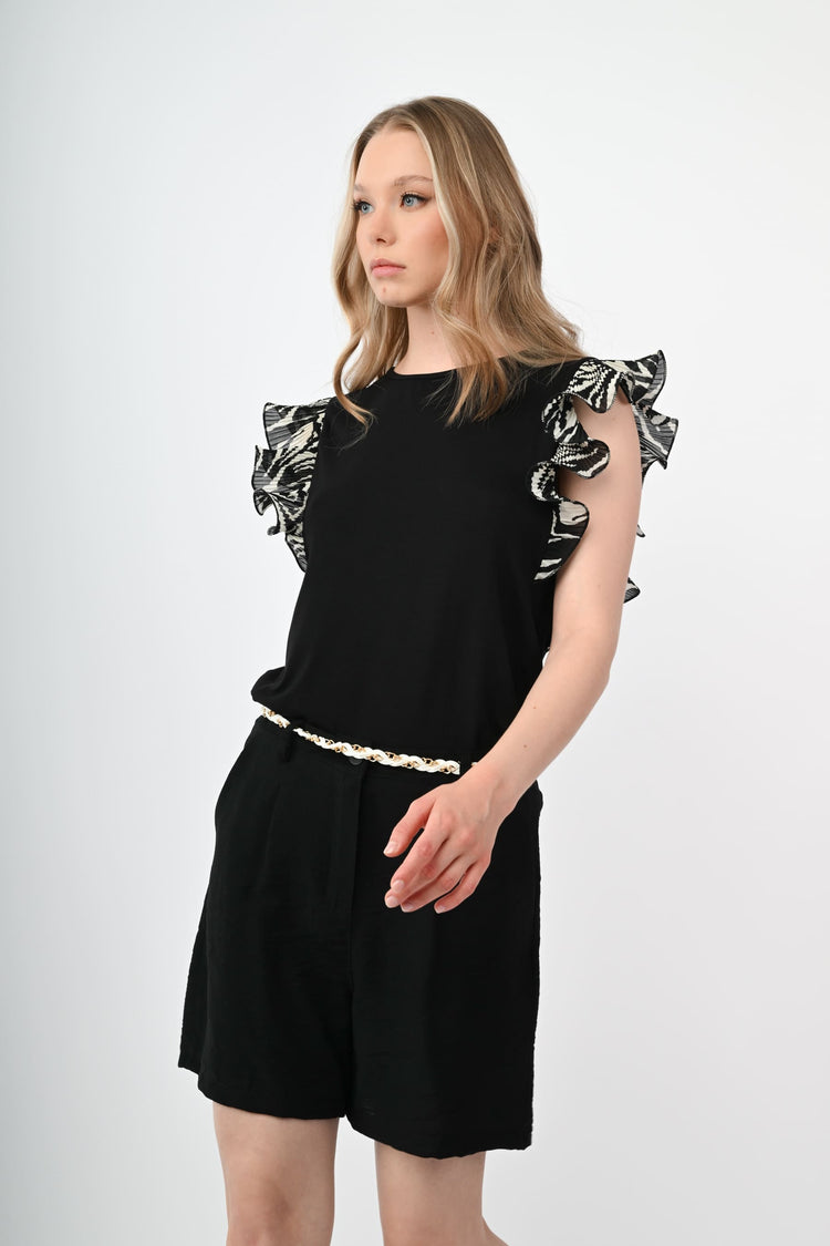 Viscose-blend shorts
