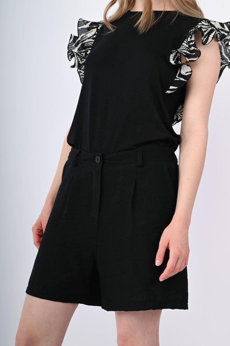Viscose-blend shorts