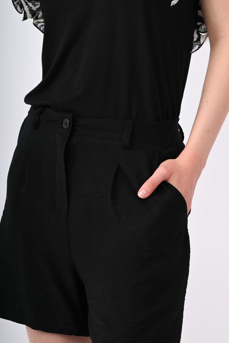 Viscose-blend shorts