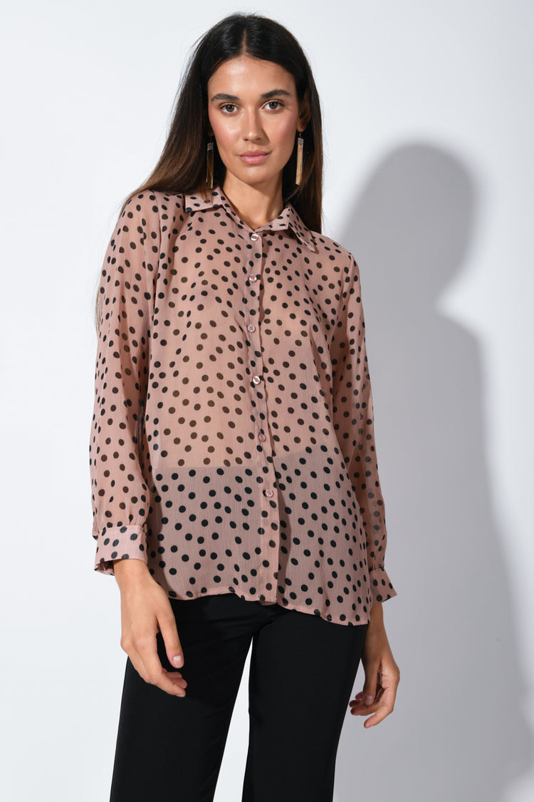 Polka-dot print shirt