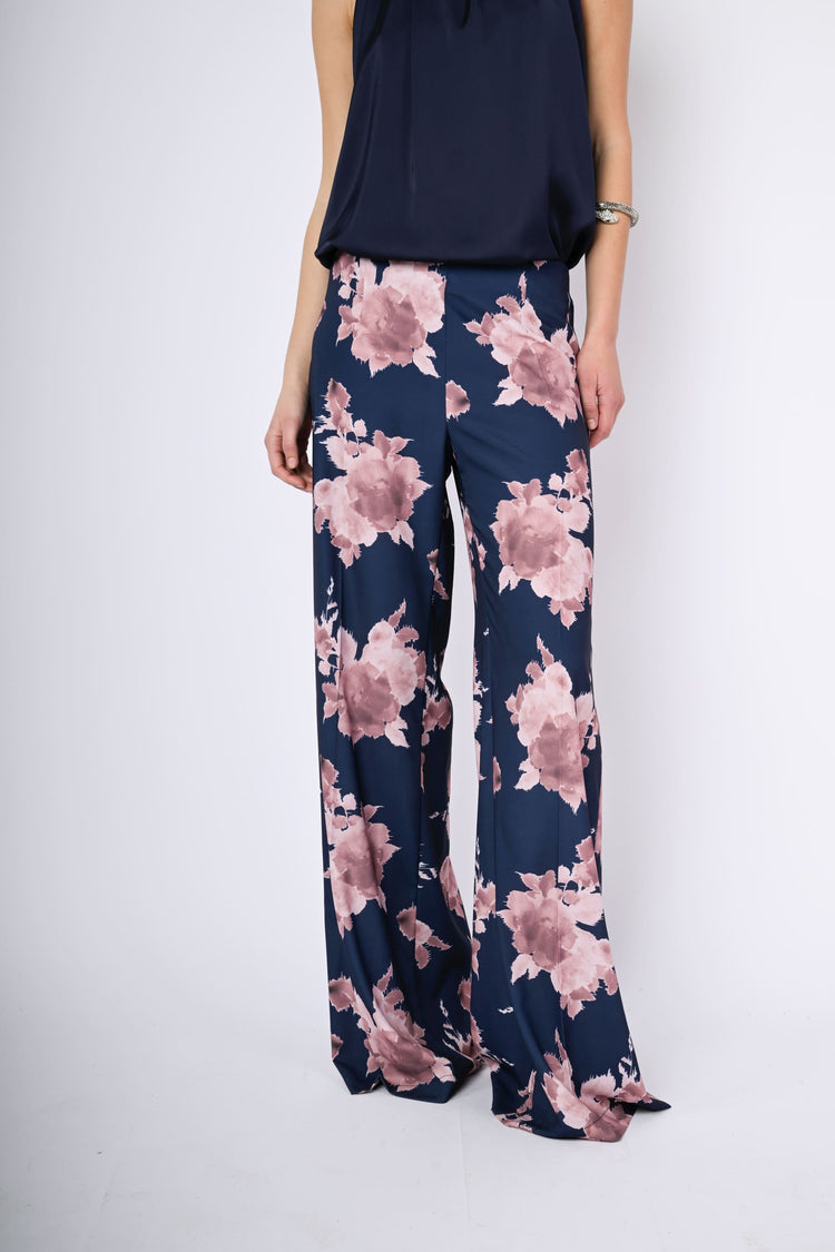 Floral print palazzo trousers