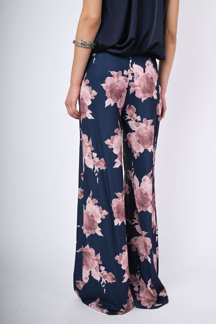 Floral print palazzo trousers
