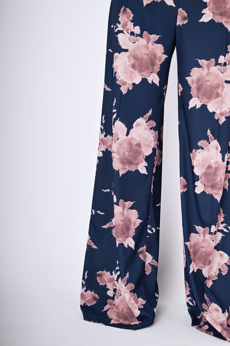Floral print palazzo trousers