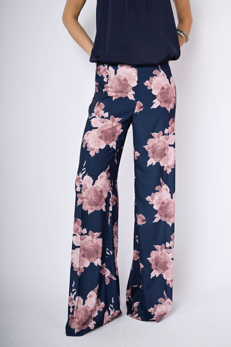 Floral print palazzo trousers