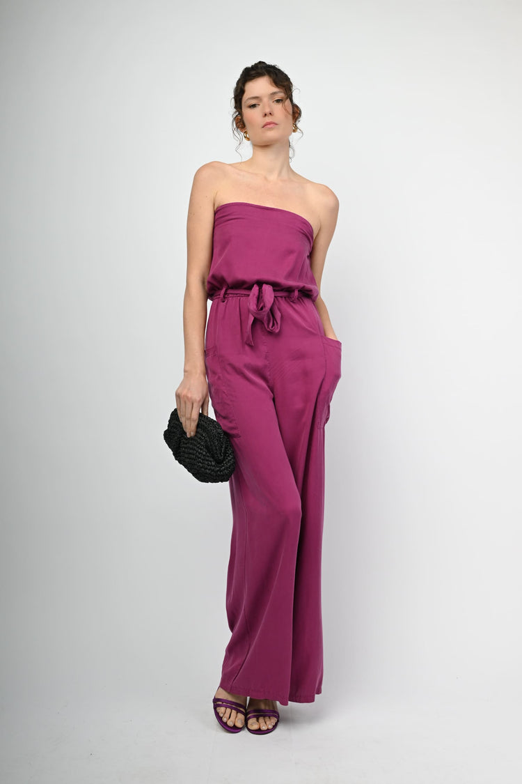 Lyocell bandeau jumpsuit