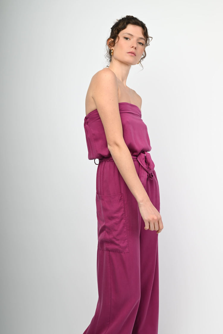 Lyocell bandeau jumpsuit