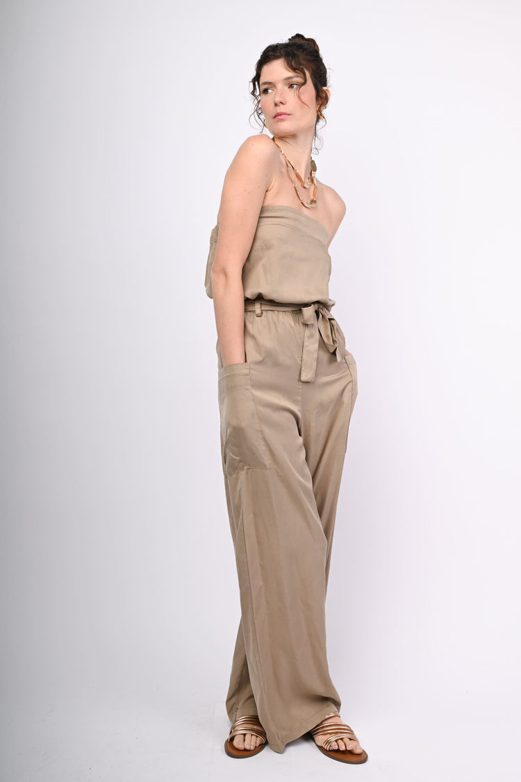 Lyocell bandeau jumpsuit
