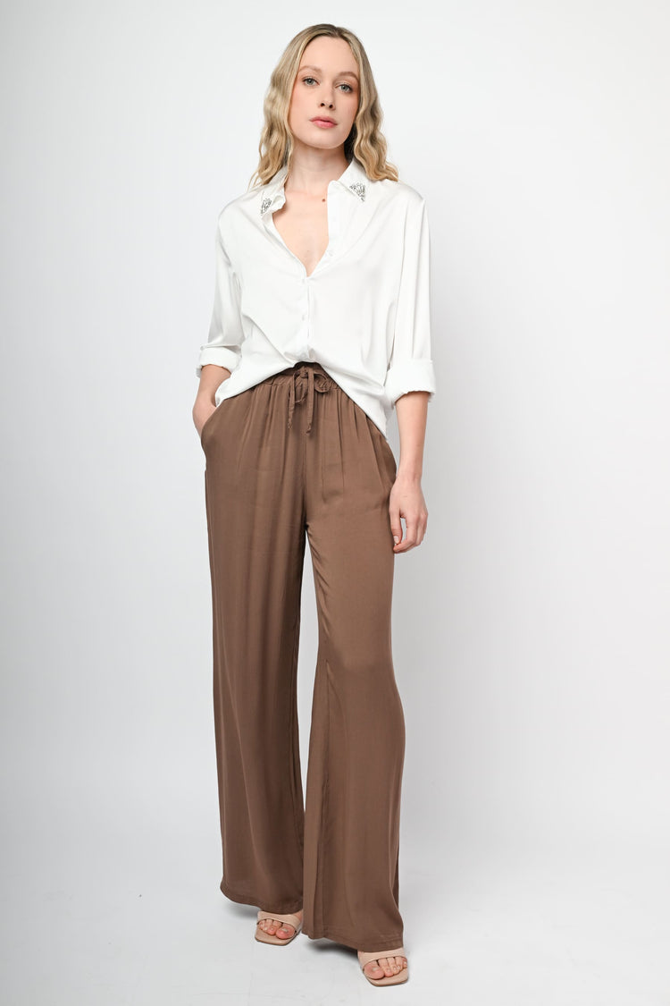 Viscose palazzo trousers