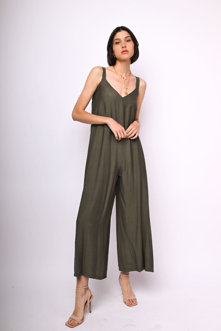 Viscose-blend jumpsuit