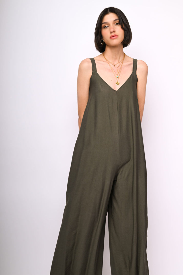 Viscose-blend jumpsuit