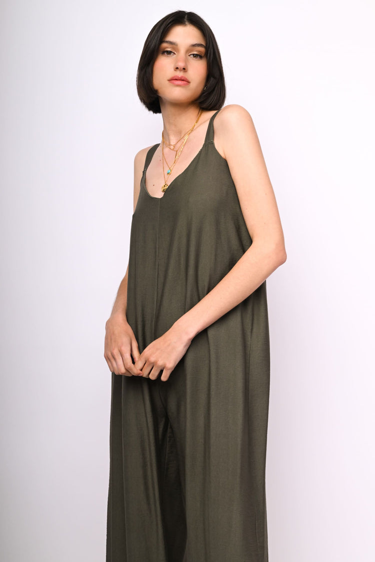 Viscose-blend jumpsuit
