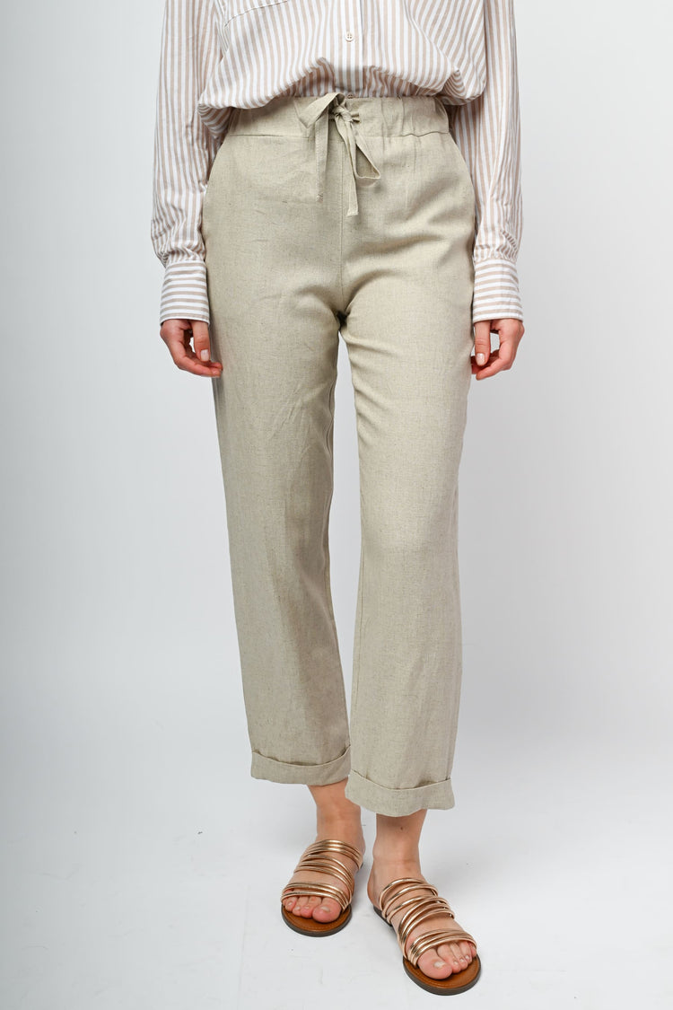Linen and viscose trousers