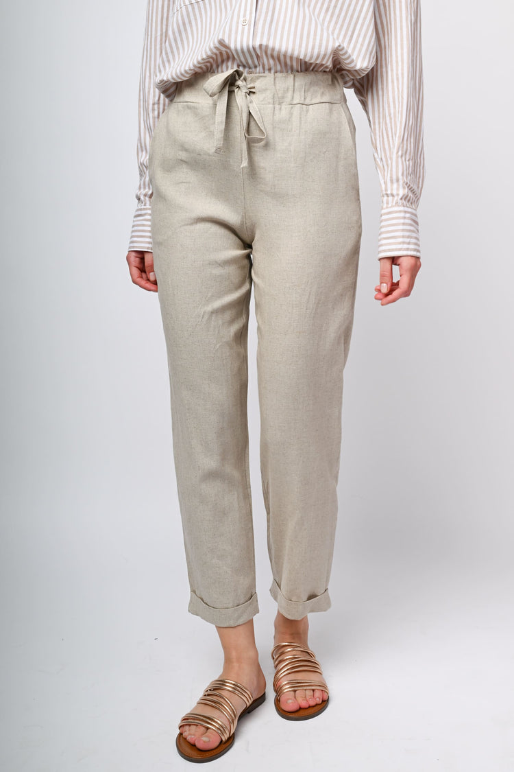 Linen and viscose trousers