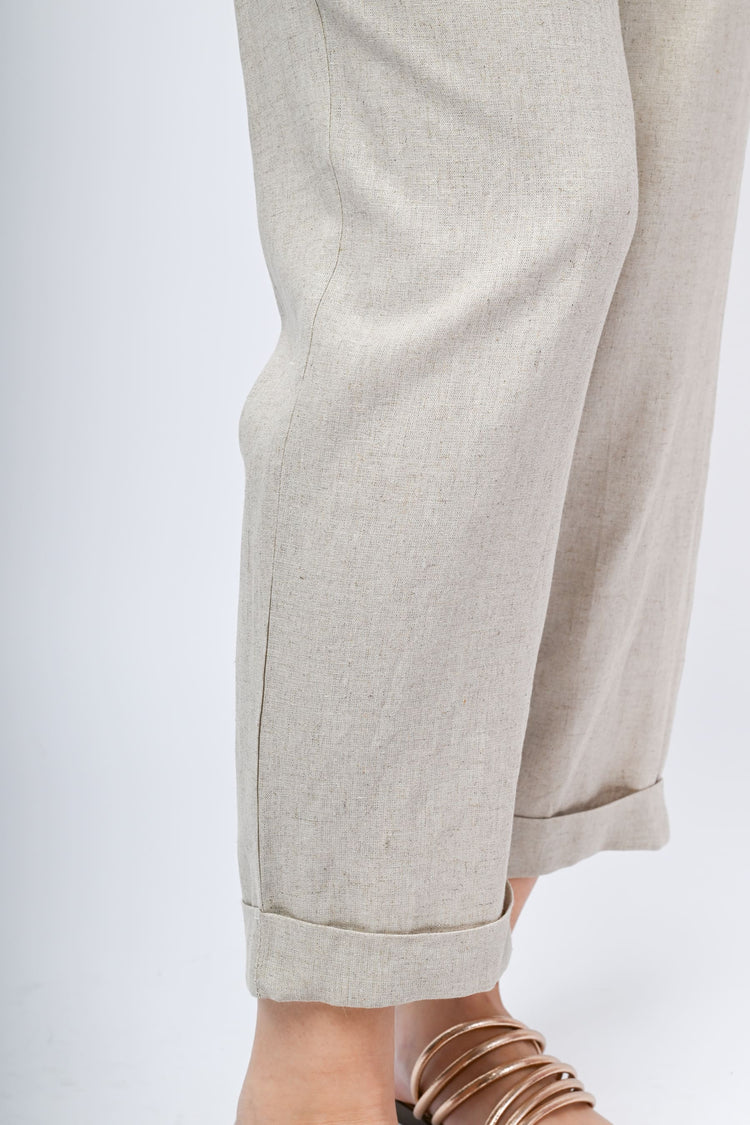 Linen and viscose trousers